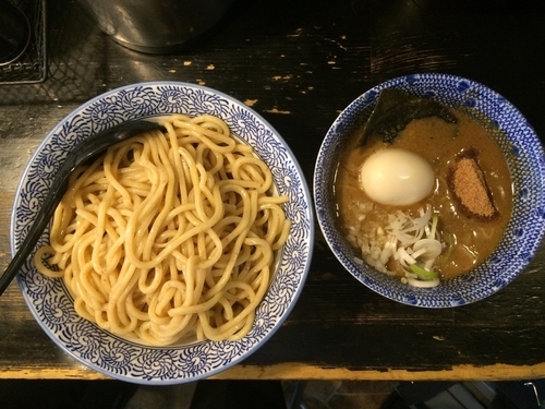 「つけ麺（大盛り）+味付け玉子  1000円」@狼煙 〜NOROSHI〜の写真