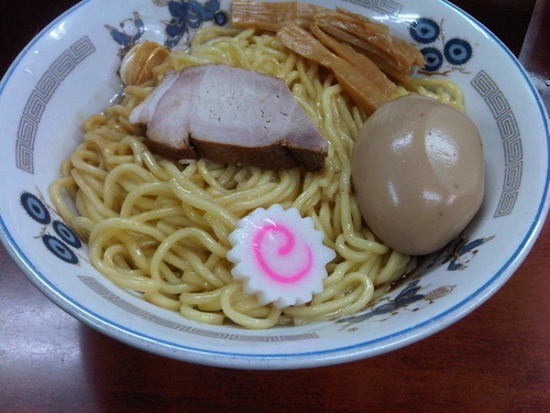 「油そば並+味付ゆで玉子」@珍々亭の写真