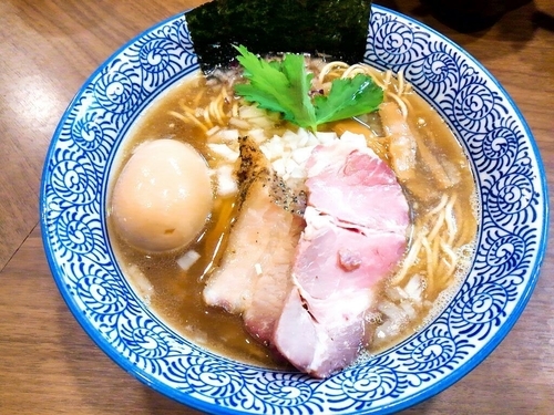 「極上煮干しそば　780円＋味玉ｸｰﾎﾟﾝ利用」@煮干しつけ麺 宮元の写真