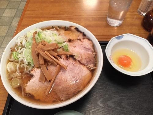 「チャーシューめん ふつう(990円)+生玉子(50円)」@大勝軒 淵野辺店の写真