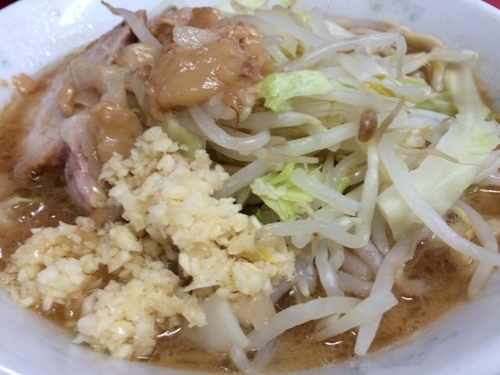 「ぶた２枚入 小らーめん ￥６５０」@ラーメン二郎 環七一之江店の写真