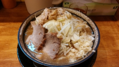 「ラーメン　650円　アブラ、ニンニク」@ラーメン盛太郎の写真