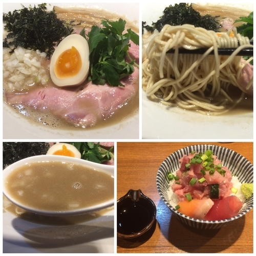 「【限定】濃厚あら炊魚白湯そば 780円＋海鮮丼 400円」@寿製麺よしかわ 川越店の写真