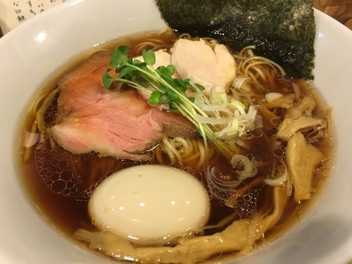 「特製中華そば(醤油)細麺」@中華蕎麦 はざまの写真