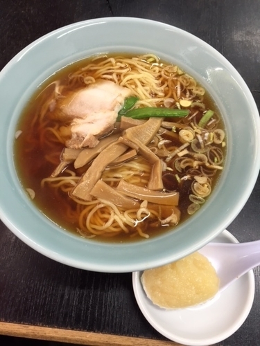 「ラーメン　500円　＋ニンニク（50円）」@珍々軒の写真