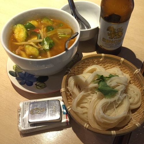 「ゲーンパー＋カノムチン」@タイ田舎料理 クンヤーの写真