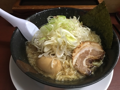 「ねぎラーメン 味玉」@我馬らーめん 津田沼店の写真
