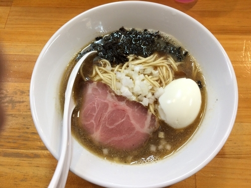 「煮干ソバ 醤油＋味玉 ＋和え玉」@煮干中華ソバ イチカワの写真