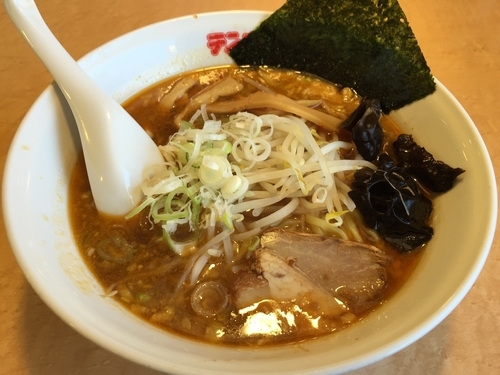 「特製にんにくらーめん_太麺（大盛）」@テンホウ 松本渚店の写真