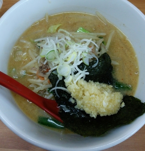 「なまらみそ670円 にんにく50円」@北海道らーめん なまら 阿見店の写真