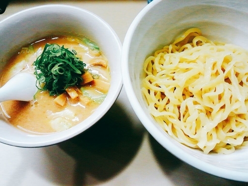 「鶏白湯醤油つけめん 800円＋替え玉100円」@らーめん れんげの写真