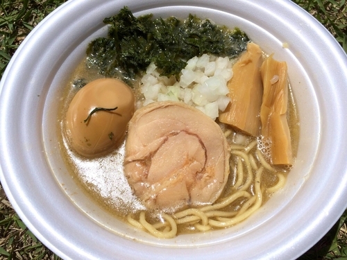 「ニボだく鶏そば＋味玉＠麺屋むじゃき×味箪笥」@水戸のラーメンまつりⅡ ～炎のラーメンウィーク～の写真