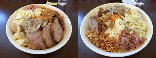 「まぜそば（大盛り）￥900＋全マシ＋チャーシュー￥200」@つけ麺 弥七の写真