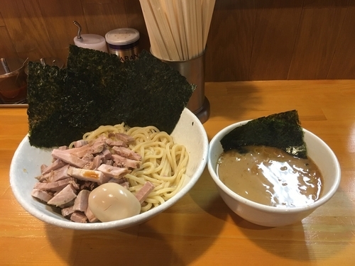 「【2周年限定】チャーシューつけ麺 海老蟹スープ＋海苔」@麺屋 永太の写真