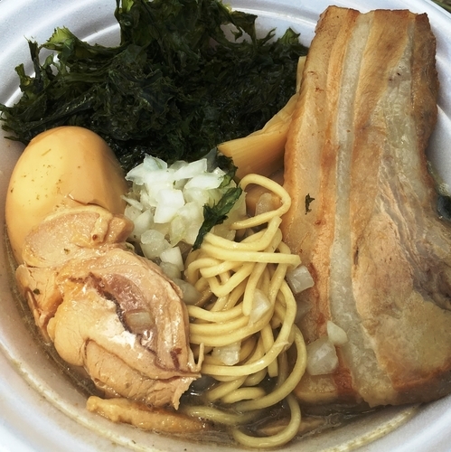 「ニボだく鶏そば（セレブ盛り）＠麺屋むじゃき×味箪笥」@水戸のラーメンまつりⅡ ～炎のラーメンウィーク～の写真