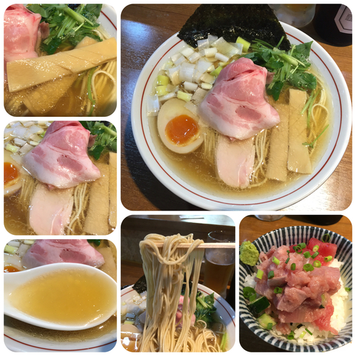 「煮干しそば白醤油¥690+海鮮丼¥400+etc」@寿製麺よしかわ 川越店の写真