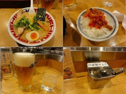 「ラーメン680円（大盛無料）ライス無料　ビール280円」@屯ちん 新宿店の写真