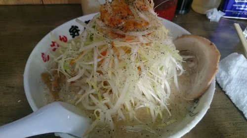「ネギらーめん」@らーめん弁慶 堀切店の写真