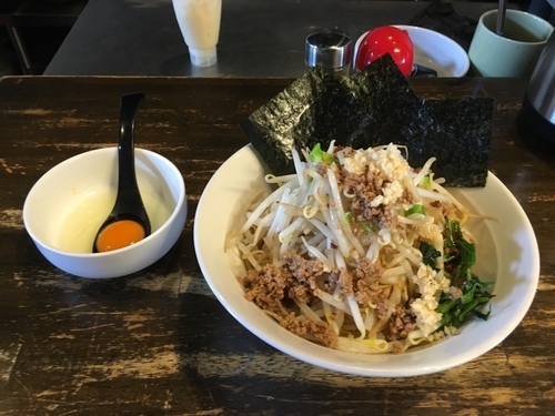 「ガーリック油そば」@らーめんの円熟屋 大里店の写真