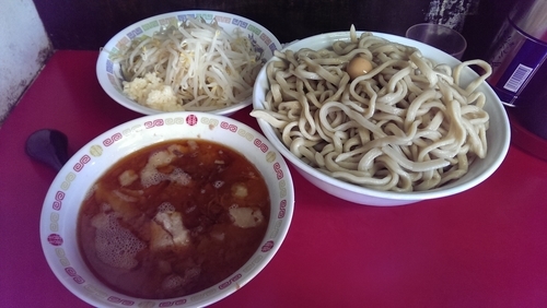 「大つけ麺、７００、野菜、ニンニク」@蓮爾 登戸店の写真