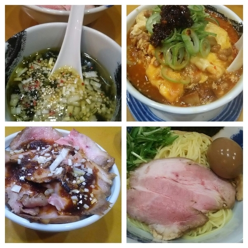 「【限定】あおさと山葵塩つけ麺＋味玉＋ローストポーク丼など」@麺屋 扇 SENの写真