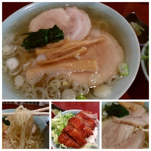 「らーめん580円+Bセット270円」@漁三郎の写真