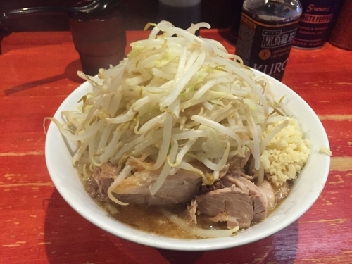 「小ラーメン、ニンニク」@ラーメン二郎 会津若松駅前店の写真