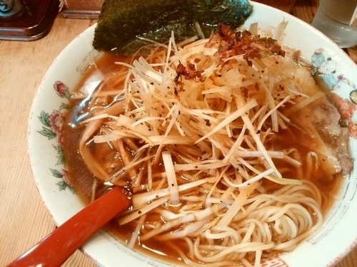 「ネギそば（大盛）」@支那そば屋 蘭丸の写真