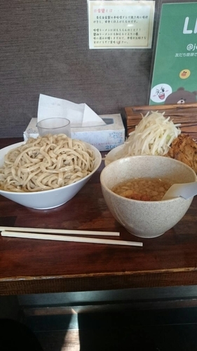 「つけ麺醤油特盛野菜マシ」@喝力屋の写真