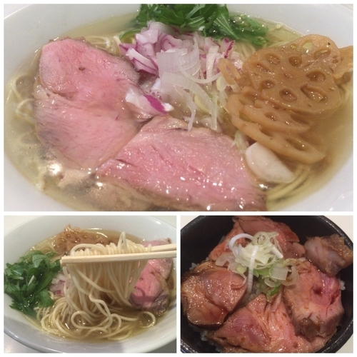 「塩そば 750円 炙りチャーシュー丼300円」@麺や 彩～iro～の写真