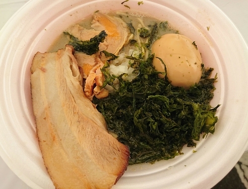 「ニボだく鶏そば＋セレブ盛り ＠むじゃき×味箪笥」@水戸のラーメンまつりⅡ ～炎のラーメンウィーク～の写真