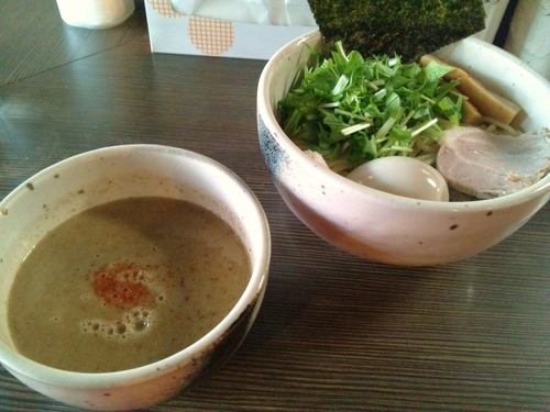 「味玉つけ麺（900円）+大盛り（サービス）」@麺や雫の写真