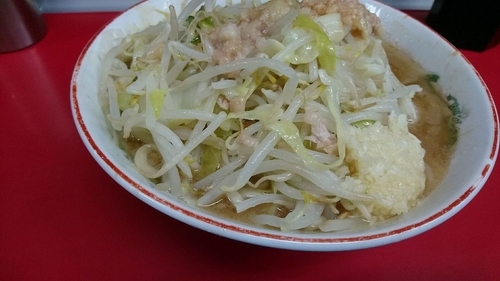 「ラーメン小 脂＋ニンニク チョイ増し」@ラーメン二郎 湘南藤沢店の写真