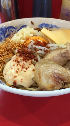 「まぜそば大 ニンニク・辛味ダブル、他増し」@ドン-キタモトの写真