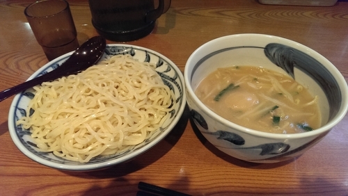 「味噌つけ麺、大盛」@味噌麺処 伝蔵 渋谷センター街店の写真