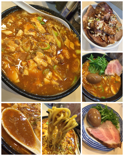 「【気まぐれ限定】スンドュブチゲラーメン➕️ローストポーク丼」@麺屋 扇 SENの写真