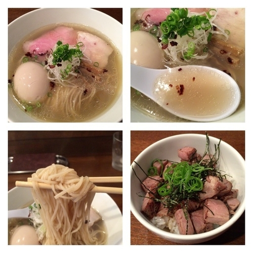 「塩拉麺 800円 & 小さいチャーシューご飯 150円」@創作麺工房 鳴龍の写真