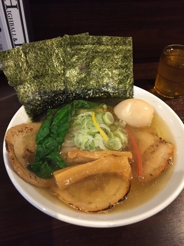 「得のせアジ煮干し塩中華そば¥980」@志奈そば 田なか Secondの写真