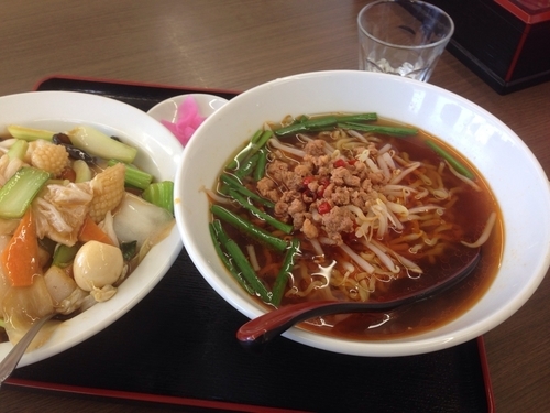 「ラーメンセット 700円」@台湾料理 龍翔 大神店の写真