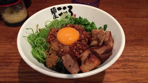 「肉入り台湾混ぜ並」@麺屋こころ 六角橋店の写真