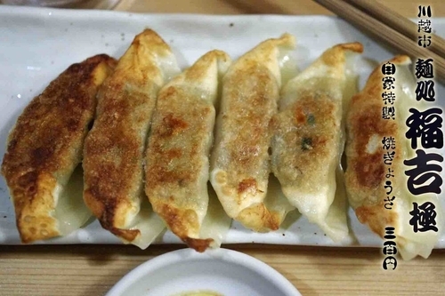 「自家製焼き餃子6個300円」@麺処 福吉 極の写真