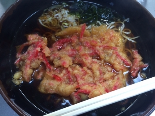 「紅しょうが天そば【410円】」@ポンヌッフの写真