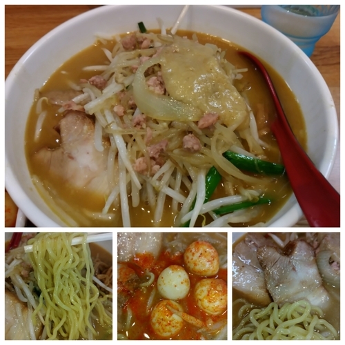 「味噌ラーメン800円+ﾁﾝﾋﾟﾗ卵150円」@味噌麺処 楓の写真