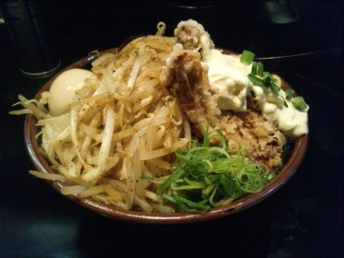 「ぬーどる（770）+野菜マシ（50）+味玉（120）」@江戸川ヌードル 悪代官の写真