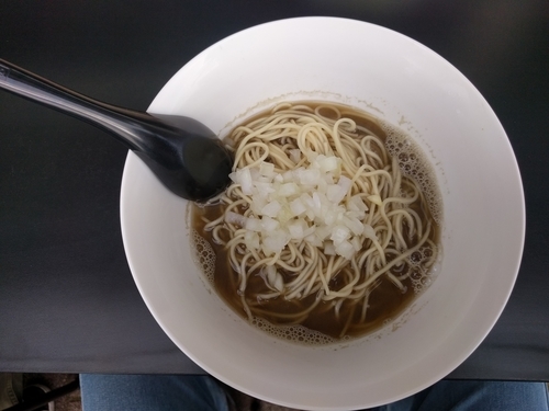 「中華そば(塩)＆油そば醤油バター」@煮干乱舞の写真