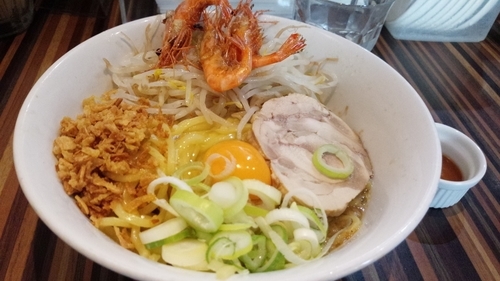 「濃厚海老塩まぜそば」@狼煙屋の写真