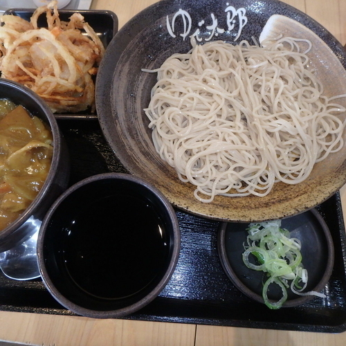 「朝食セット(カレー)(360円)(冷たいそば)」@ゆで太郎 掛川店の写真