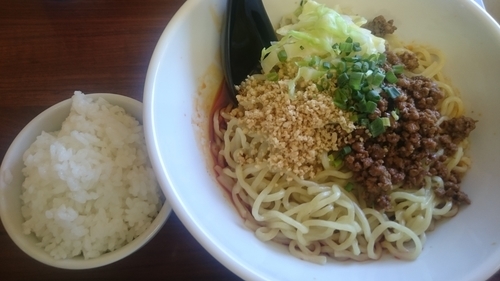 「成都式担々麺、大盛+ライス(サービス)」@担担麺 すご六の写真