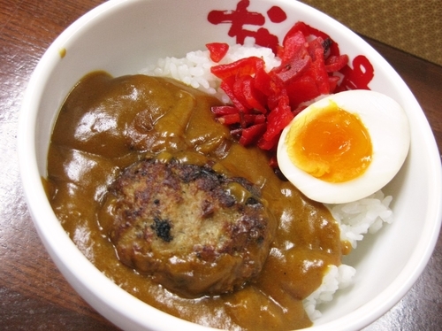 「カレー豚バーグ￥380」@なんつッ亭 秦野本店の写真