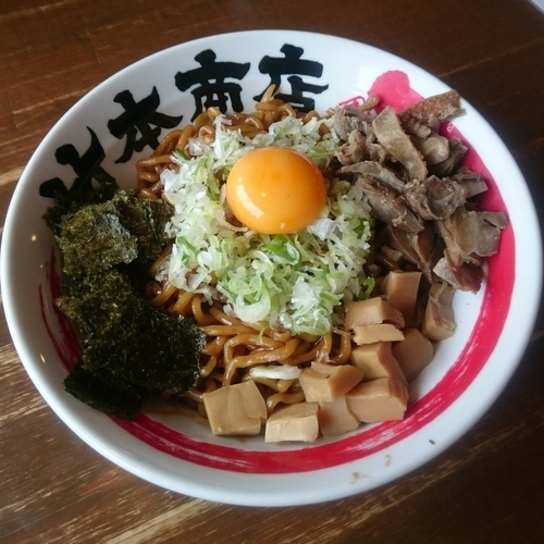 「油そば 300g @666円税抜」@札幌海老麺舎 手稲店の写真